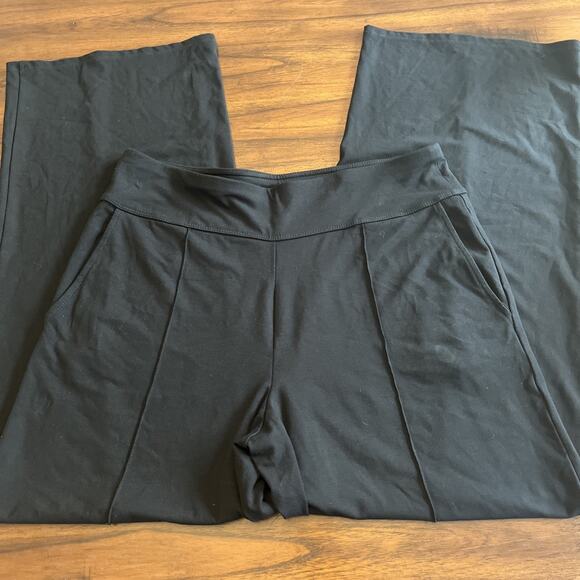 J. Jill Wearever Collection Black Stretchy Pants Women’s M Forward Seam Wide Leg - Picture 3 of 10